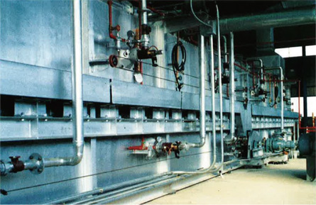 4000kg/hr ローラーハース型熱処理炉